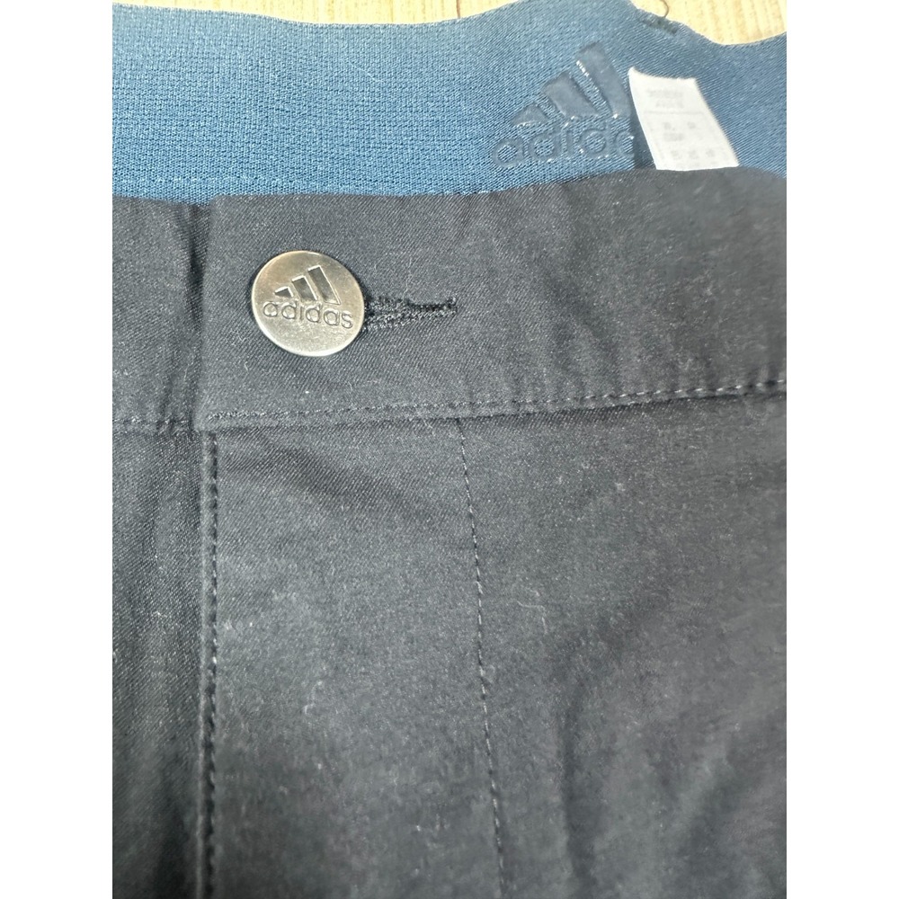 Adidas Chino Shorts Men's‎ 36 Blue Primegreen Golf Outdoor Performance Zip Fly - Picture 2 of 5